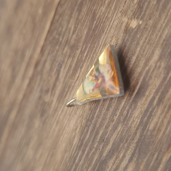 Rosary amber enamel charm pendant religious jewelry - Picture 2 of 3